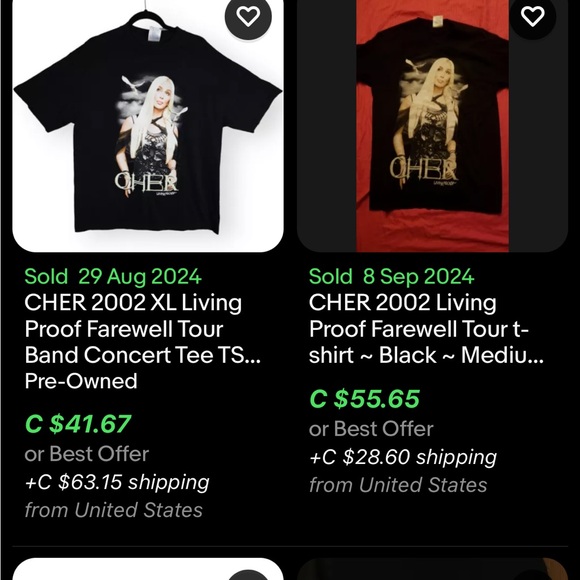 Vintage Cher Living Proof Tour T-Shirt / Large / 2002 / Alstyle - Picture 7 of 7